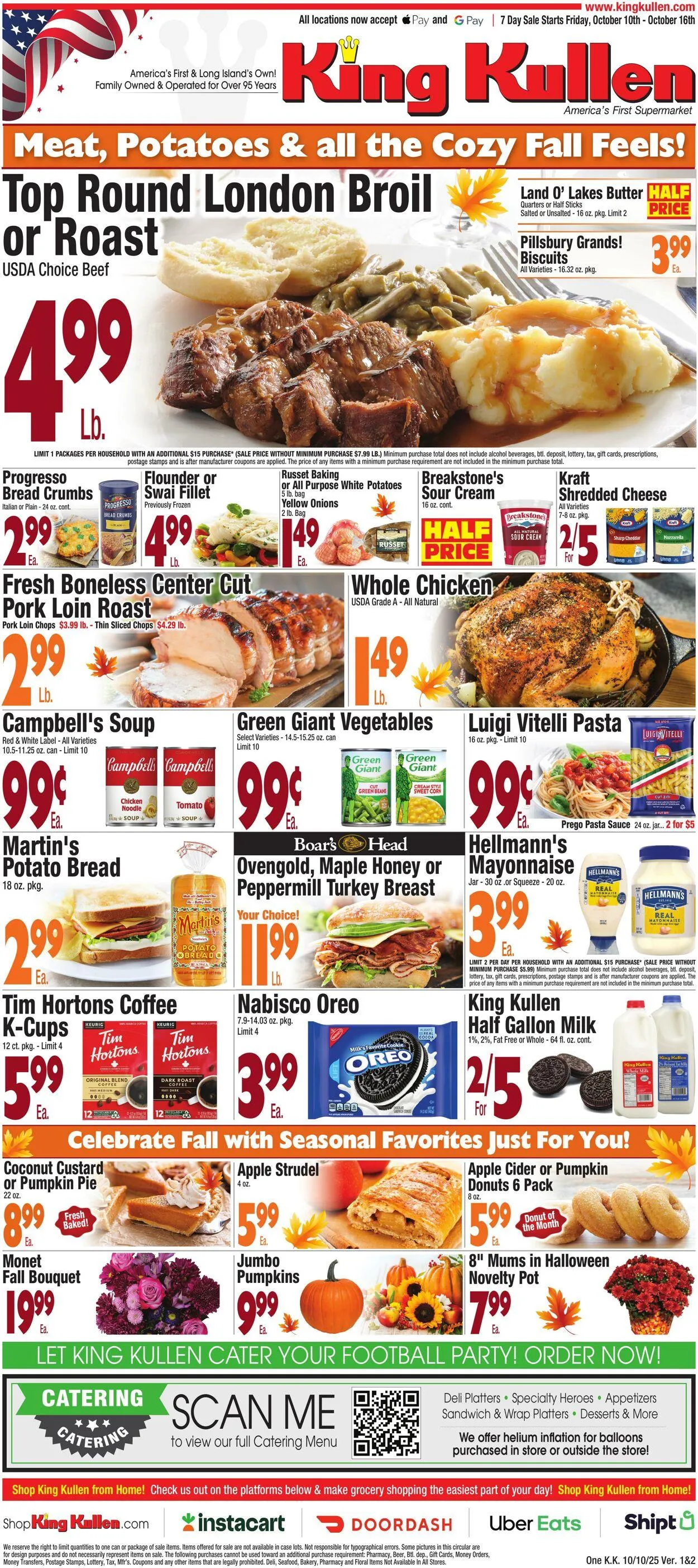Weekly ad King Kullen Current weekly ad from October 9 to October 16 2025 - Page 1
