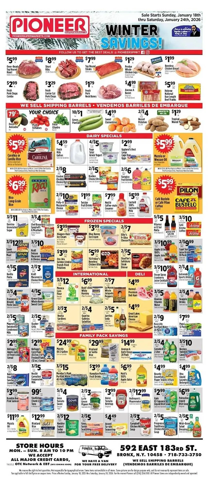 Weekly ad Pioneer Supermarkets weekly ad from January 18 to January 24 2026 - Page 1