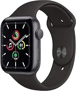 Apple Watch SE (GPS, 40mm) - Space Gray Aluminum Case with Black Sport Band (Renewed)