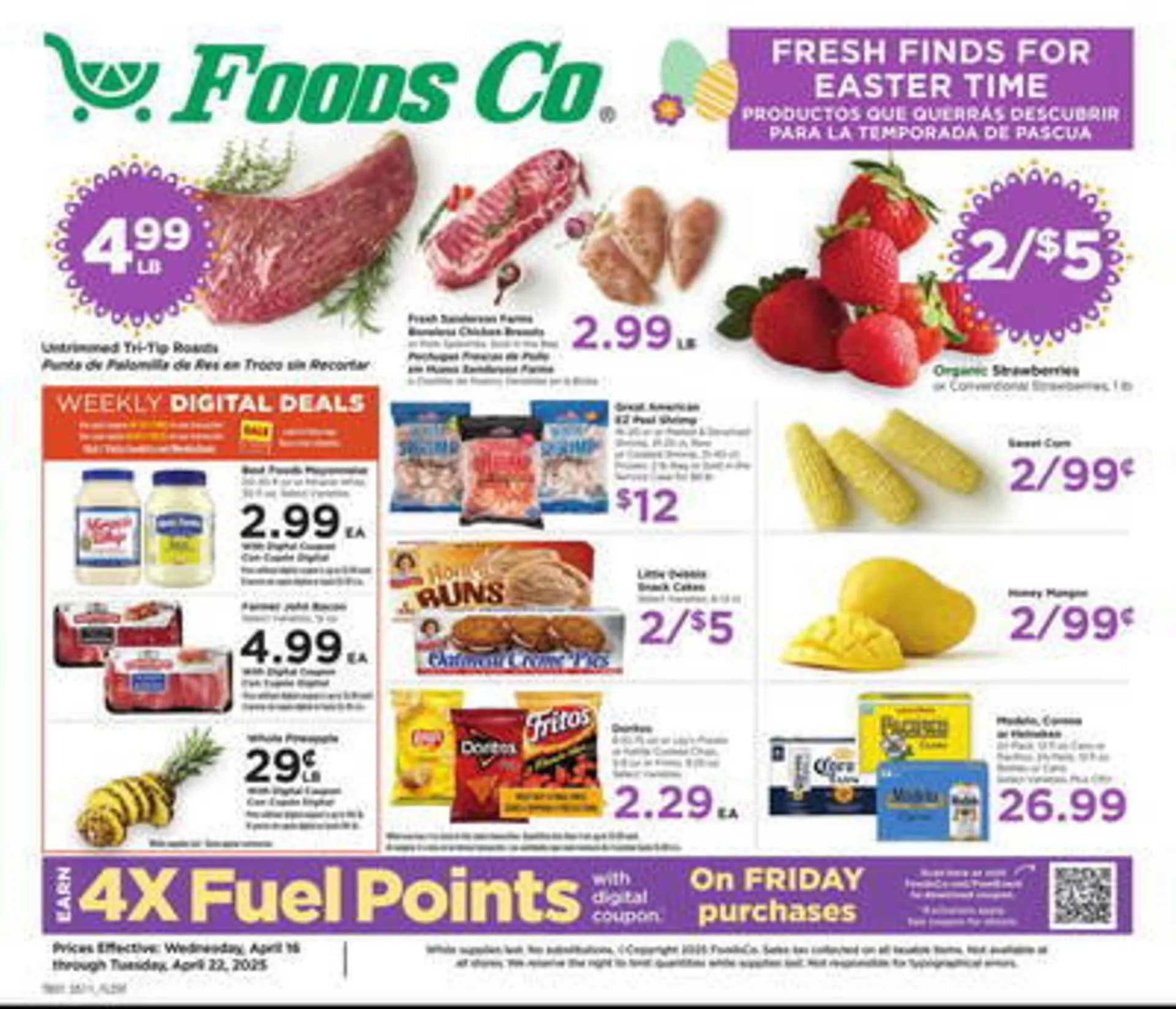 Weekly ad Foods Co Weekly Ad from April 16 to April 22 2025 - Page 1
