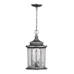 Patriot Lighting® Valencia 18" Gilded Silver Outdoor Pendant Light