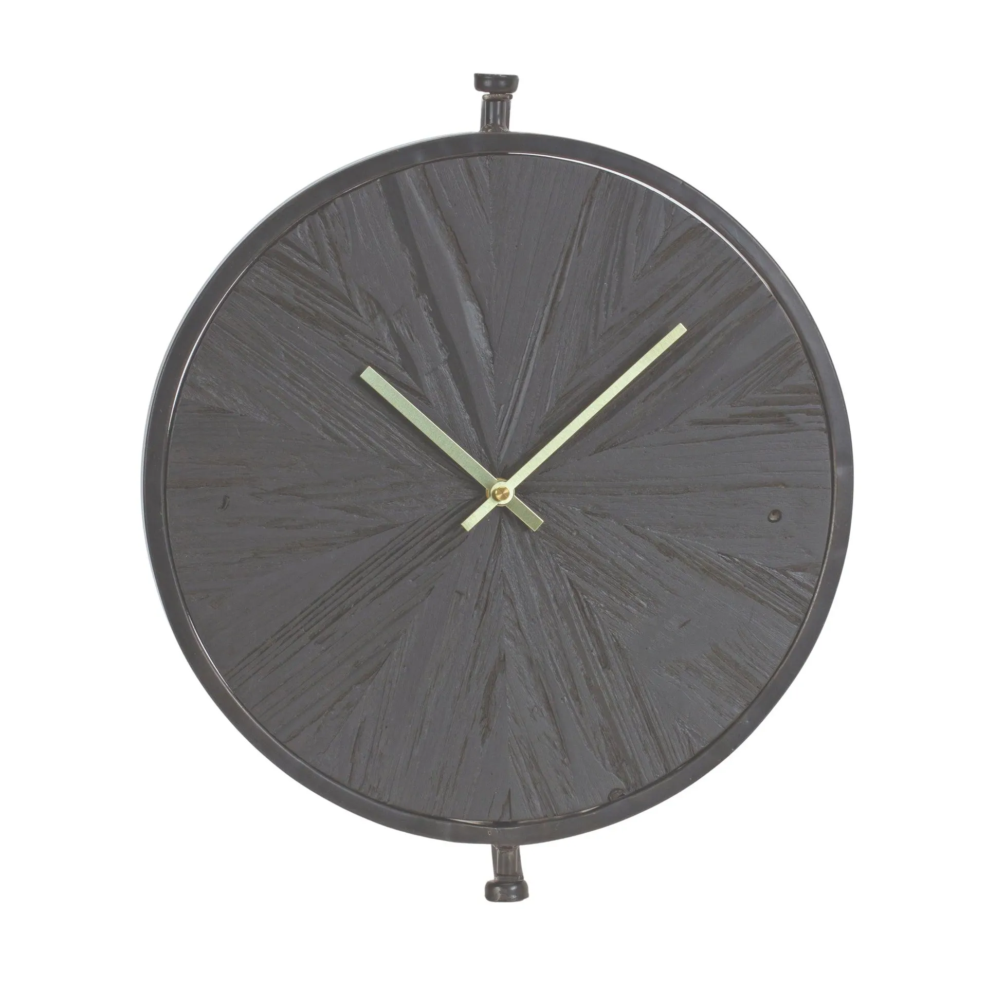 Modern Wood Wall Clock with Suspended Stand 16.25"