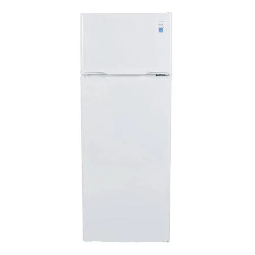 7.3 CuFt LED Counter-Depth Top Freezer Refrigerator in White with Reversible Doors