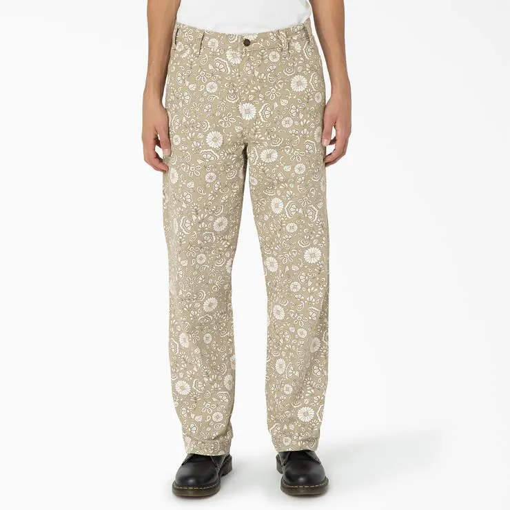 Ellis Floral Print Duck Canvas Pants