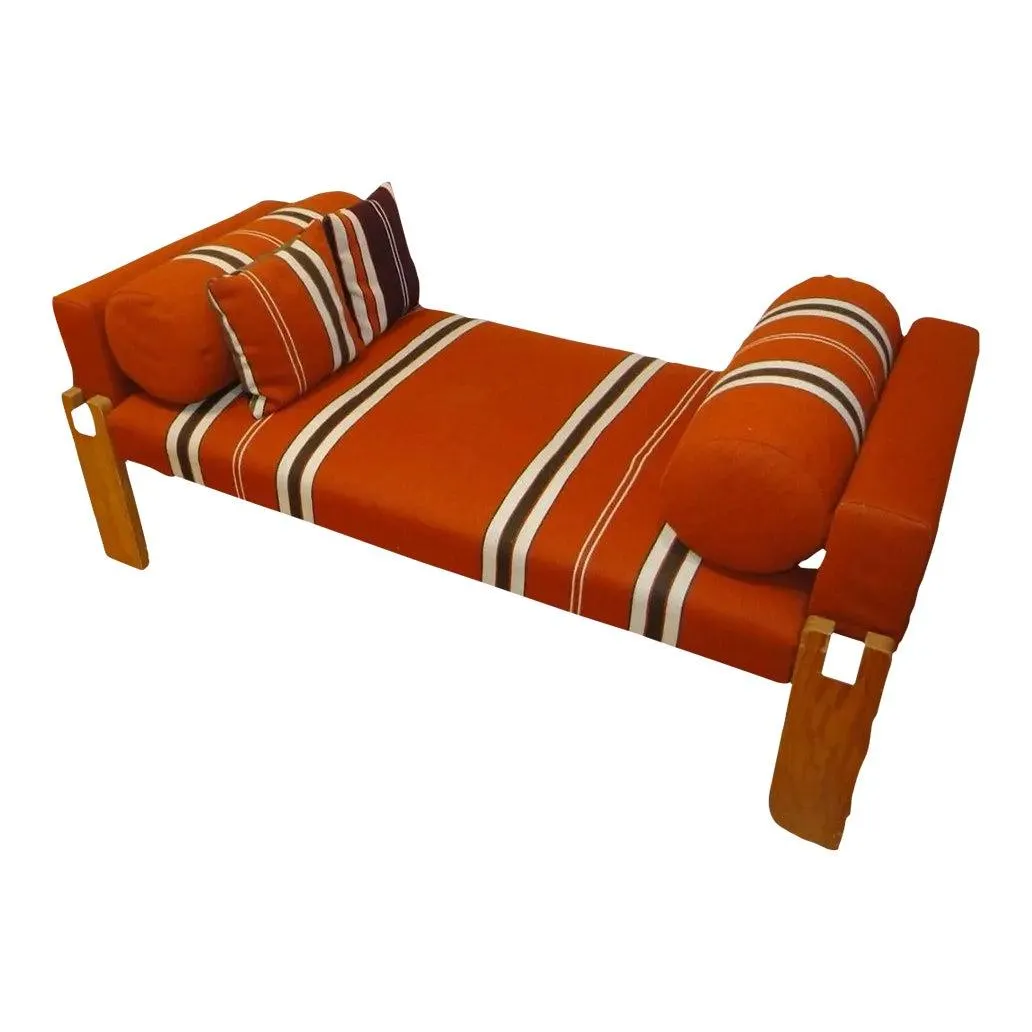 Rare 1965 Mid Century Sofa “Spira” Sofa Bed by Icelandic Designer Gudmundsson Hf, Made in Iceland