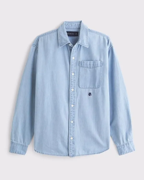 Denim Button-Up Shirt