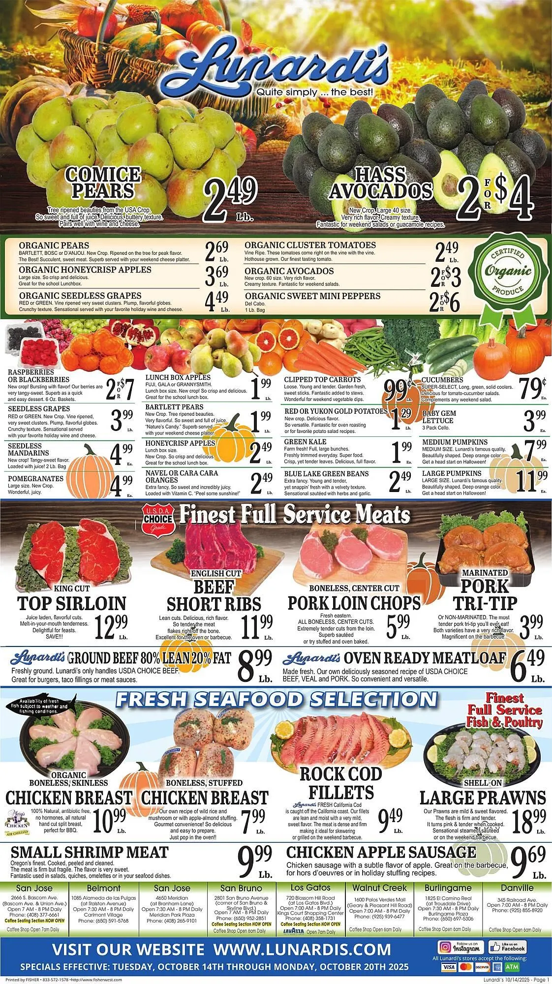 Weekly ad Lunardis weekly ad from October 14 to October 20 2025 - Page 1