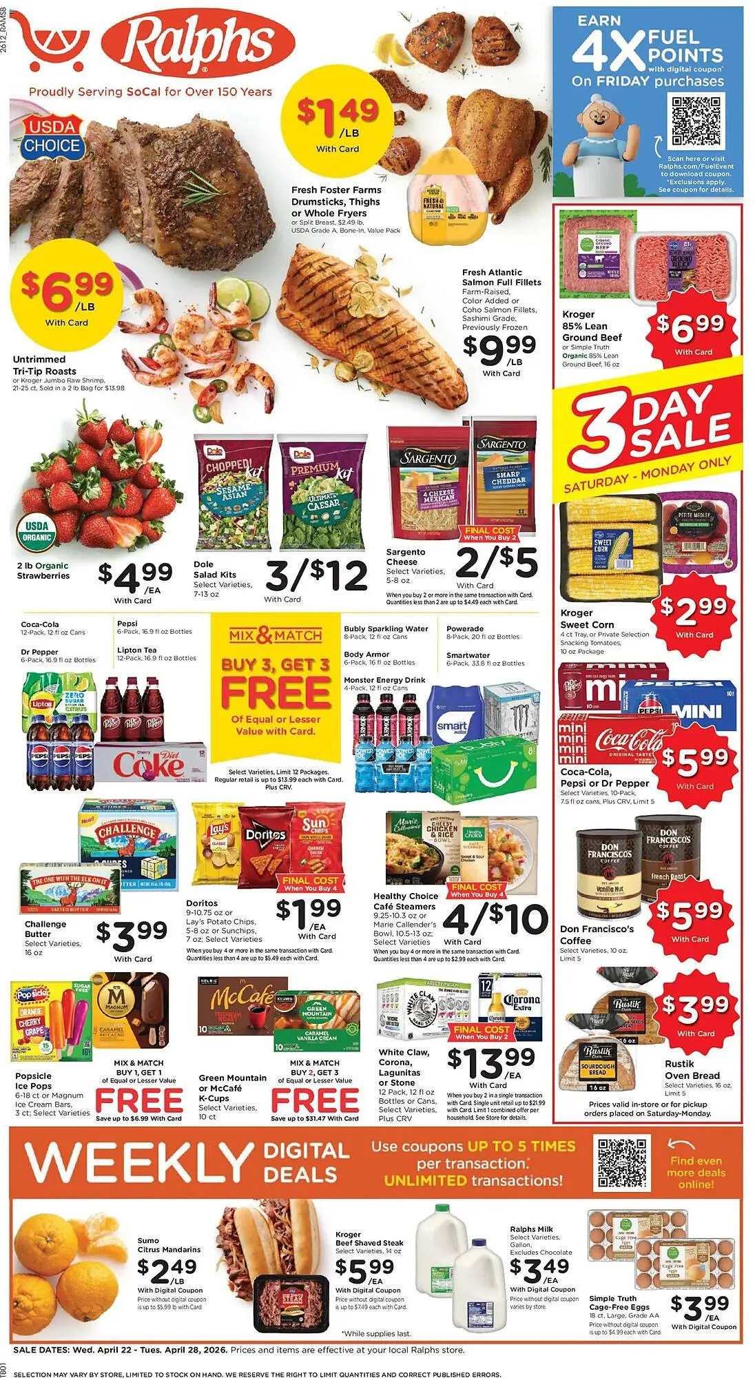 Weekly ad Ralphs weekly ad from April 22 to April 29 2026 - Page 1