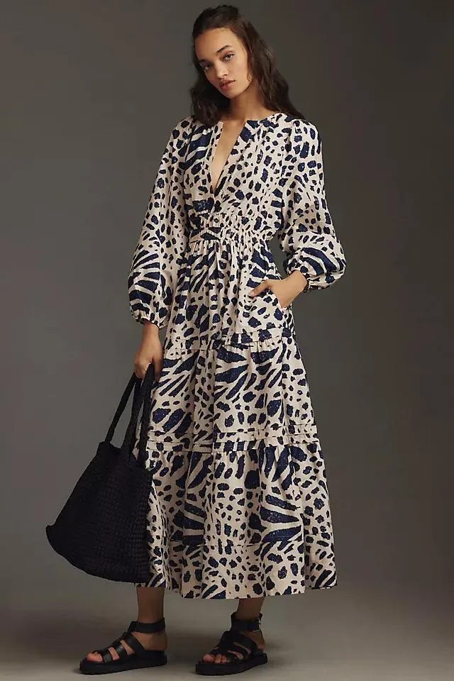 The Somerset Long-Sleeve Maxi Dress: Poplin Edition