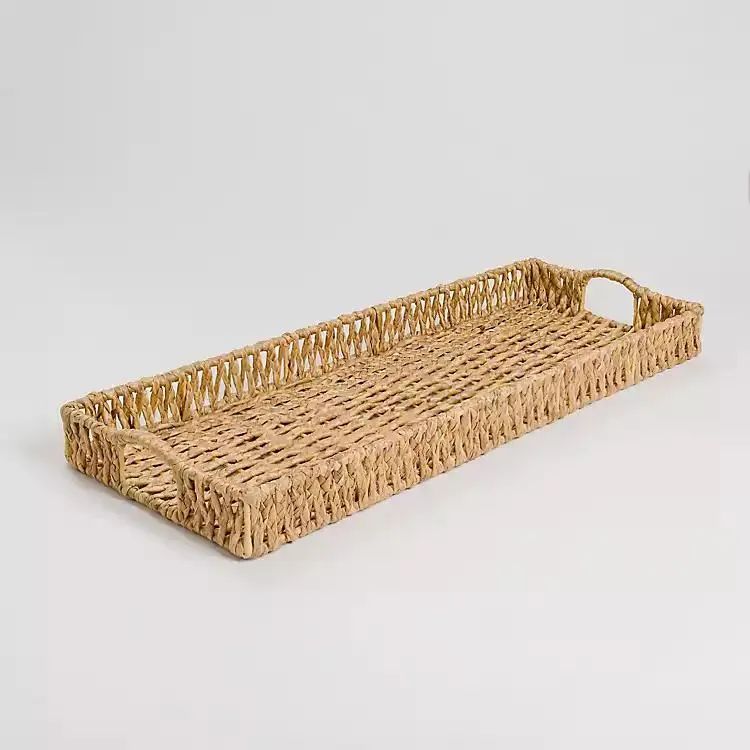 Natural Rectangular Water Hyacinth Tray