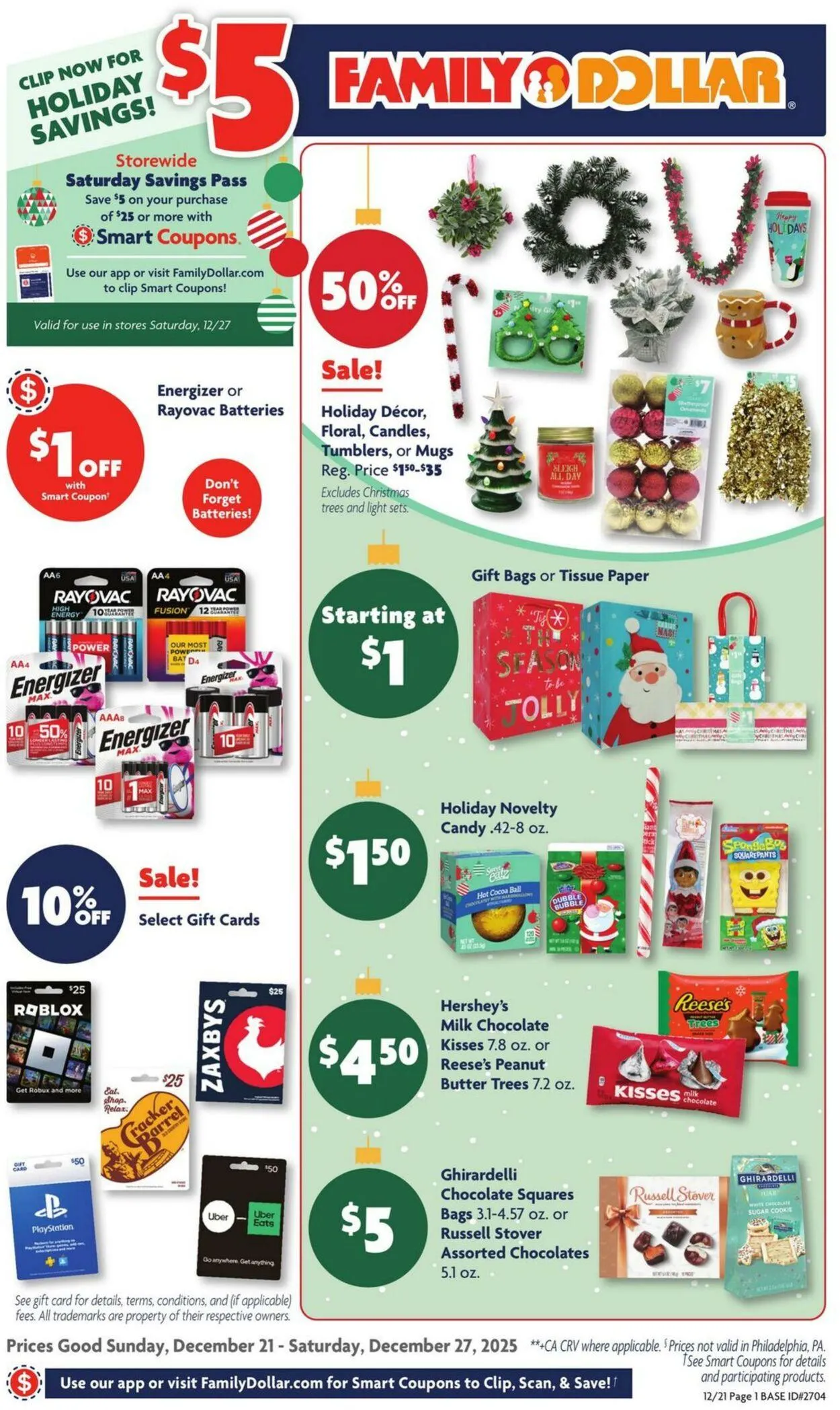Weekly ad Family Dollar Current weekly ad from December 21 to December 27 2025 - Page 1