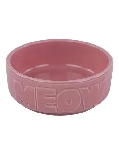 Play On Pink Ceramic Meow Bowl