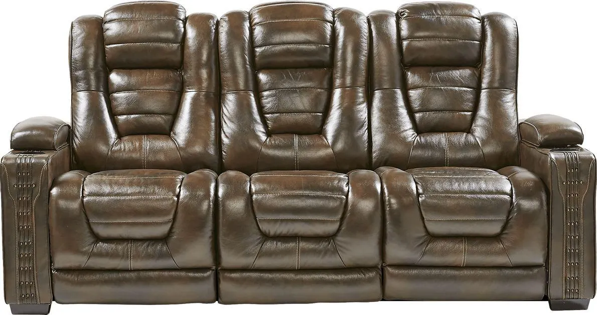 Renegade Leather Dual Power Reclining Sofa