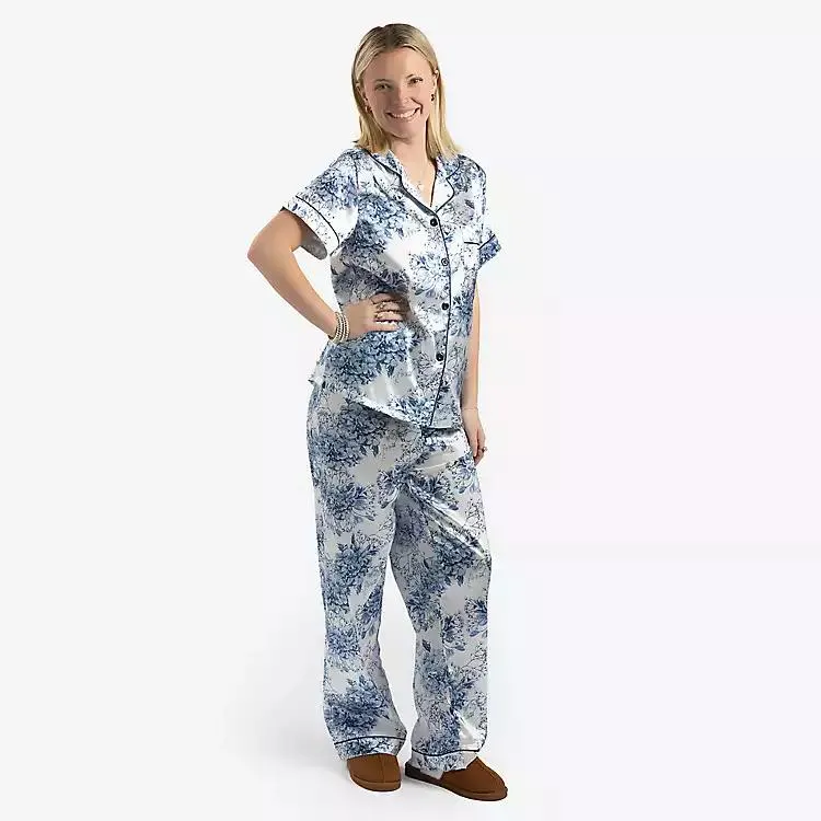 Blue Toile XL Pajama Set