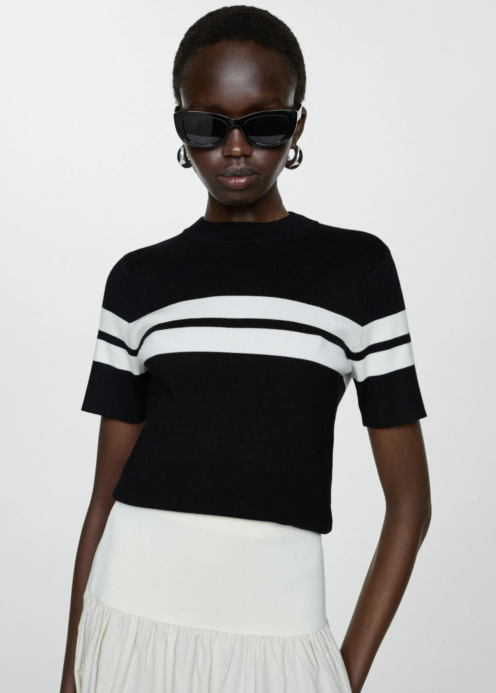 Striped knit sweater