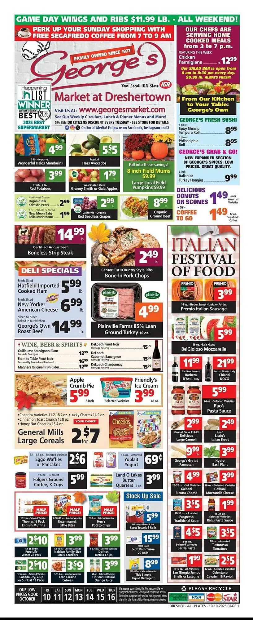 Weekly ad George's Market weekly ad from October 10 to October 16 2025 - Page 1