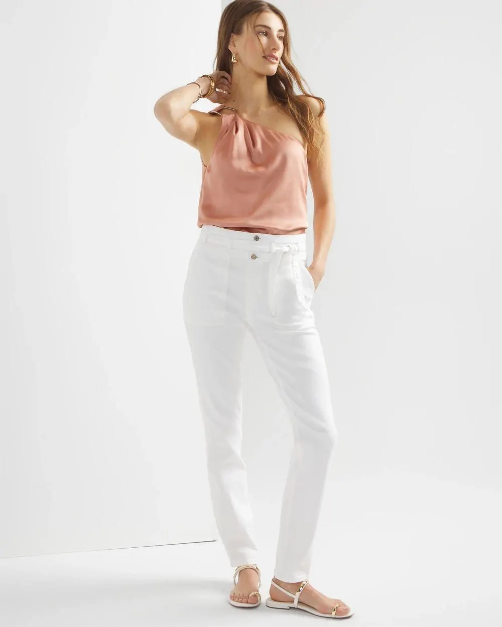 Extra High-Rise Utility Slim Ankle Jeans