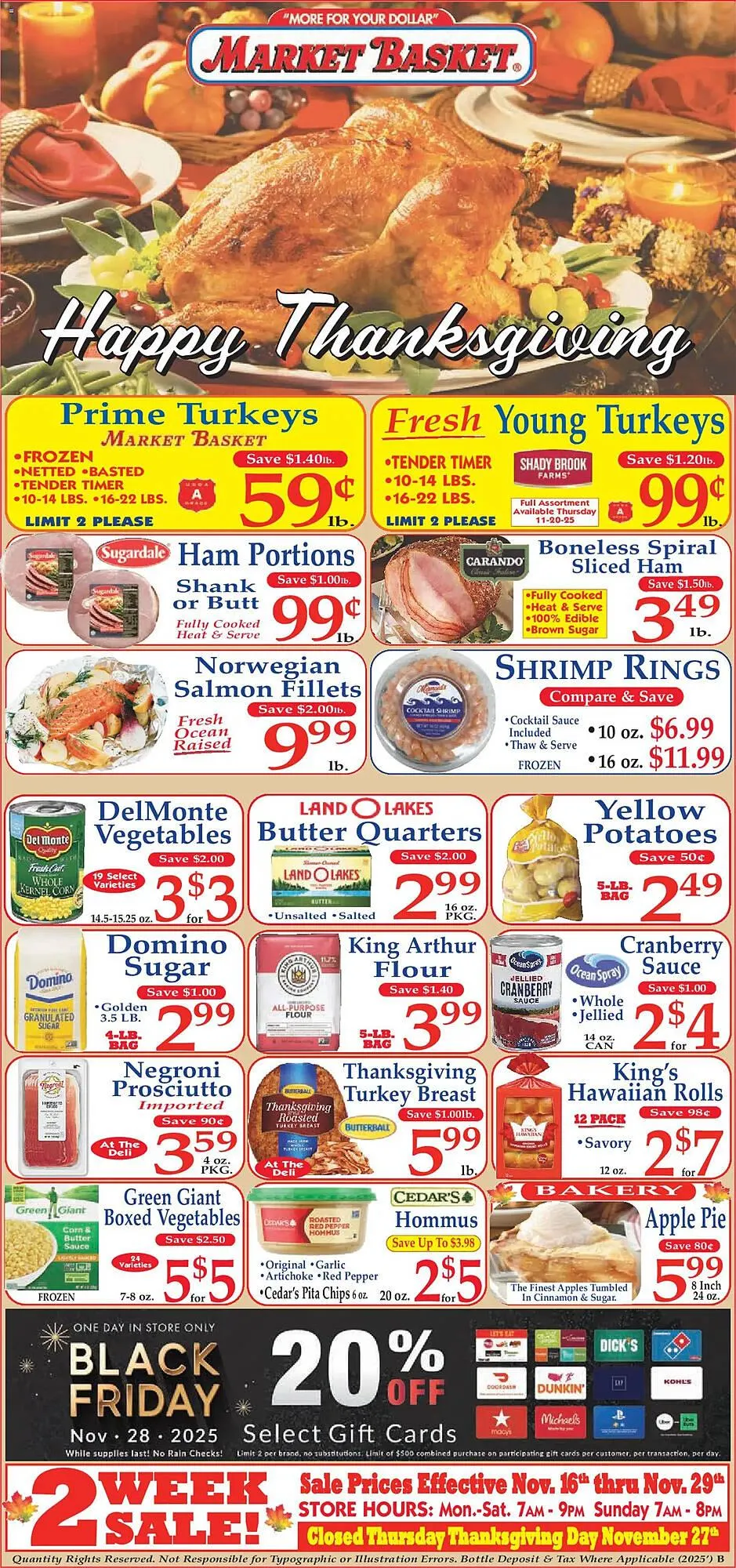 Weekly ad Market Basket weekly ad from November 16 to November 29 2025 - Page 1