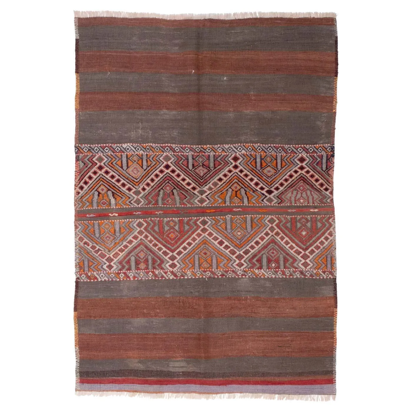 Vintage Malatya Chuval Kilim Cuval Rug Nomadic Anatolian Natural Turkish Carpet