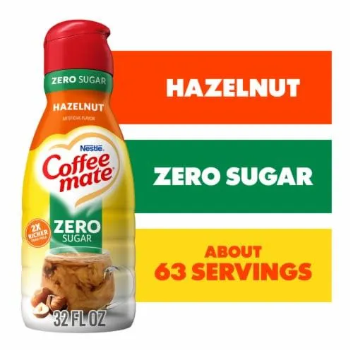 Coffee mate Zero Sugar Hazelnut Flavored Liquid Coffee Creamer