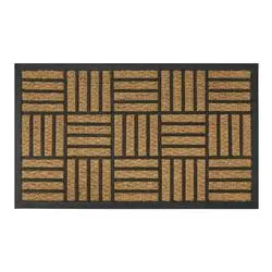 Multy Home™ 17.75" x 29.5" Coir Rubber Parquet Door Mat