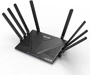 WAVLINK AX6000 WiFi 6 Mesh Router with 2.5G Port, 2025 6.0 Gbps Gigabit Wireless Internet Router, Coverage 1,700 sq.ft., 8 High Gain Antennas, OpenVPN, WPA3, Parental Control, QoS