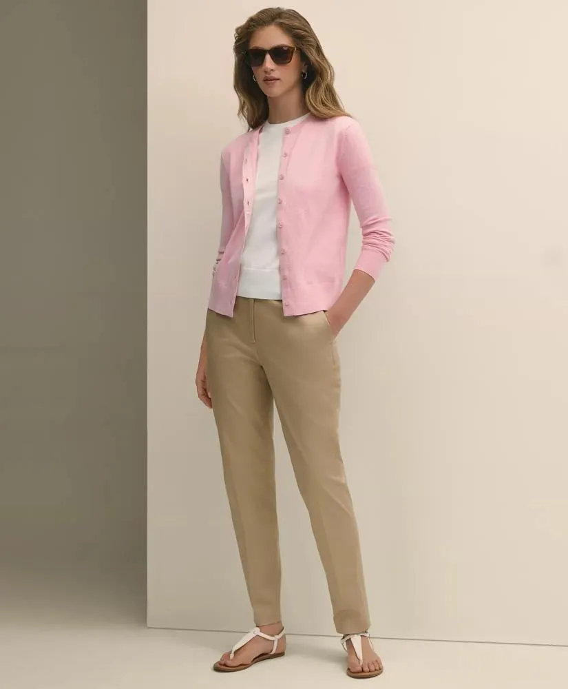 Cotton Sateen Slim Pants
