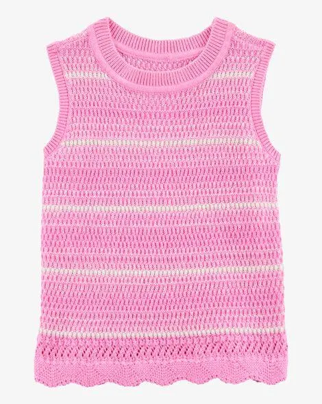 Baby Striped Crotchet Knit Tank