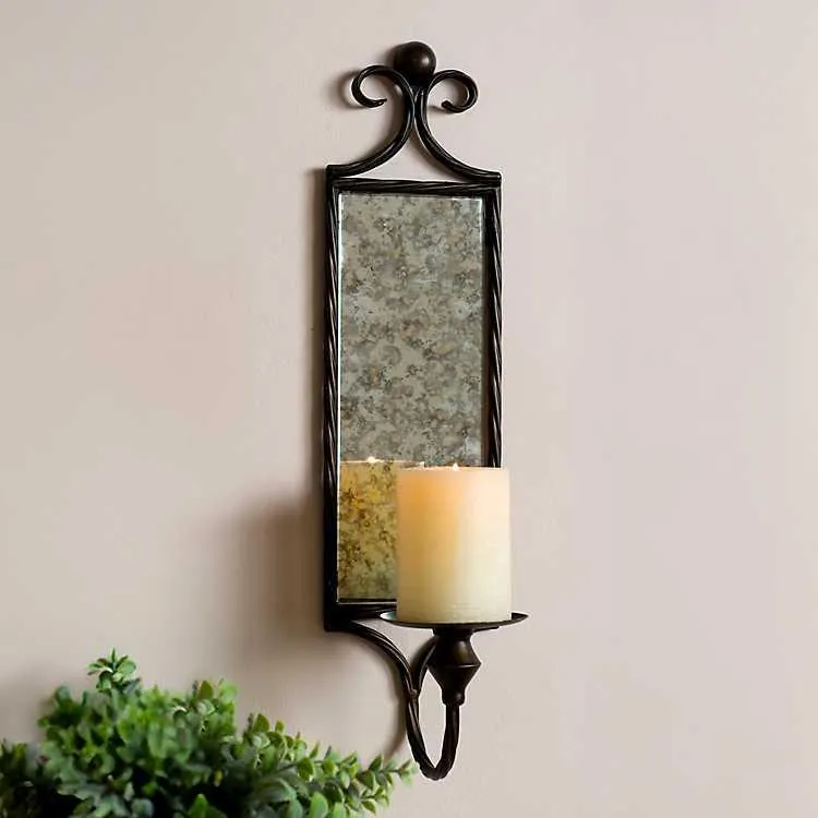 Bronze Rustic Glass Wall Sconce