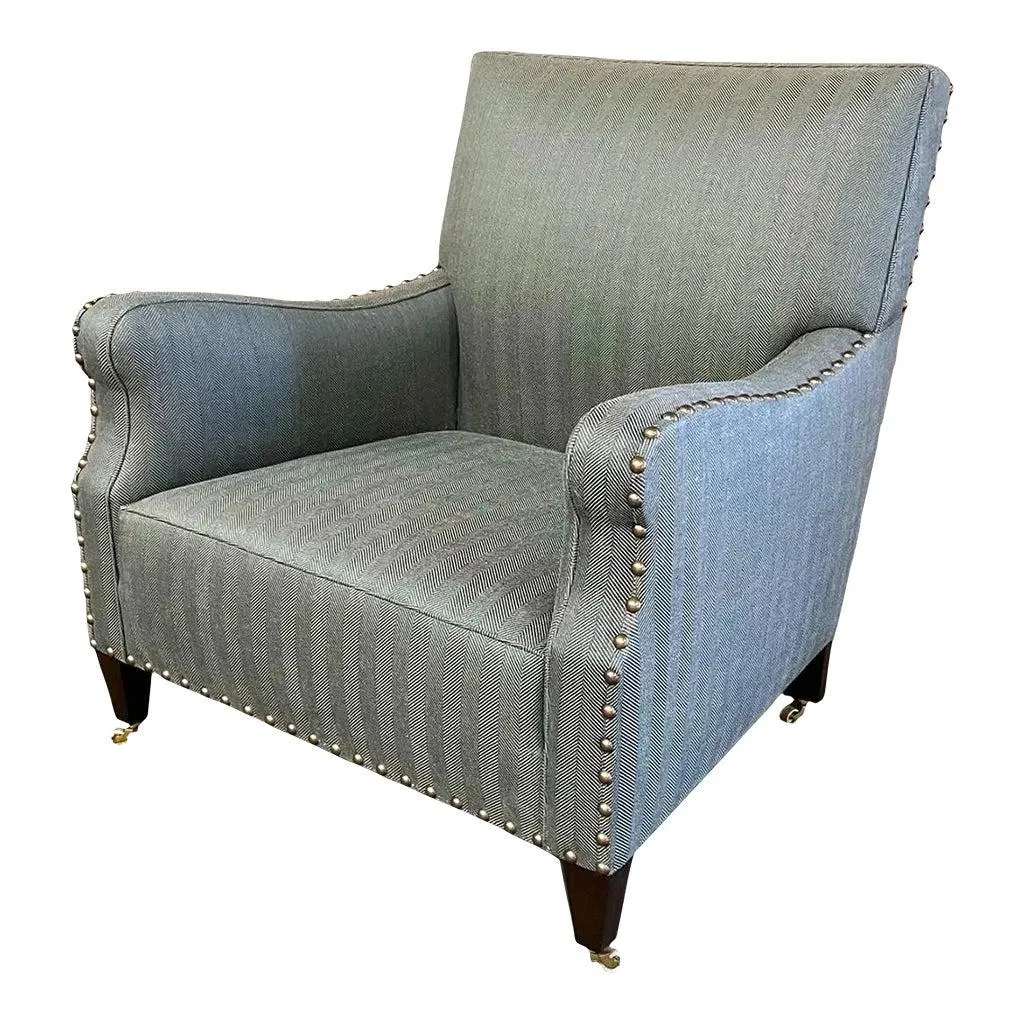 Rose Tarlow Uphosltered O’Hara Lounge Chair With Dark Walnut Legs From the Madeline Stuart Collection