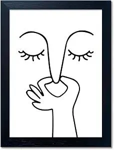 AIANHUA Black and White Bathroom Wall Decor Bad Smell Humorous Wall Art Funny Guest Toilet Picture Print Painting Modern Minimalistic Bathroom Sign