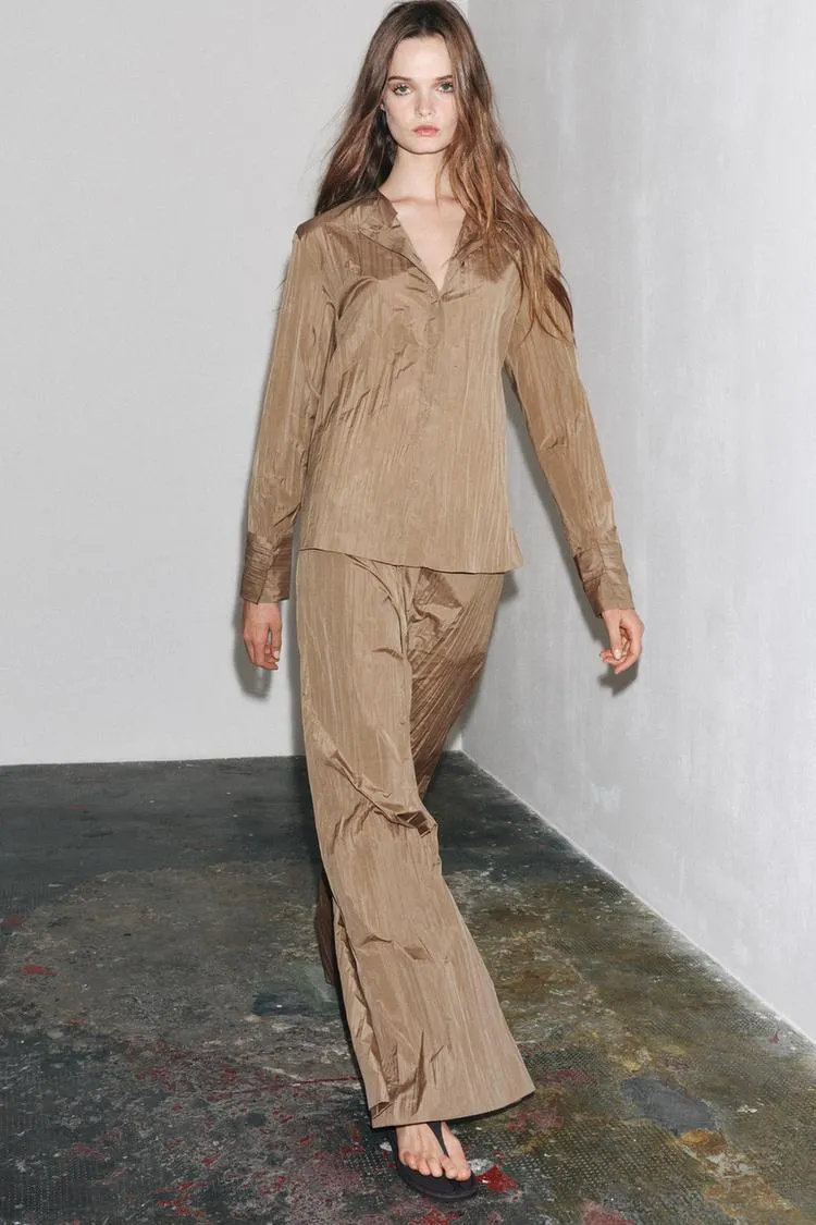 ZW COLLECTION PLEATED SHIRT