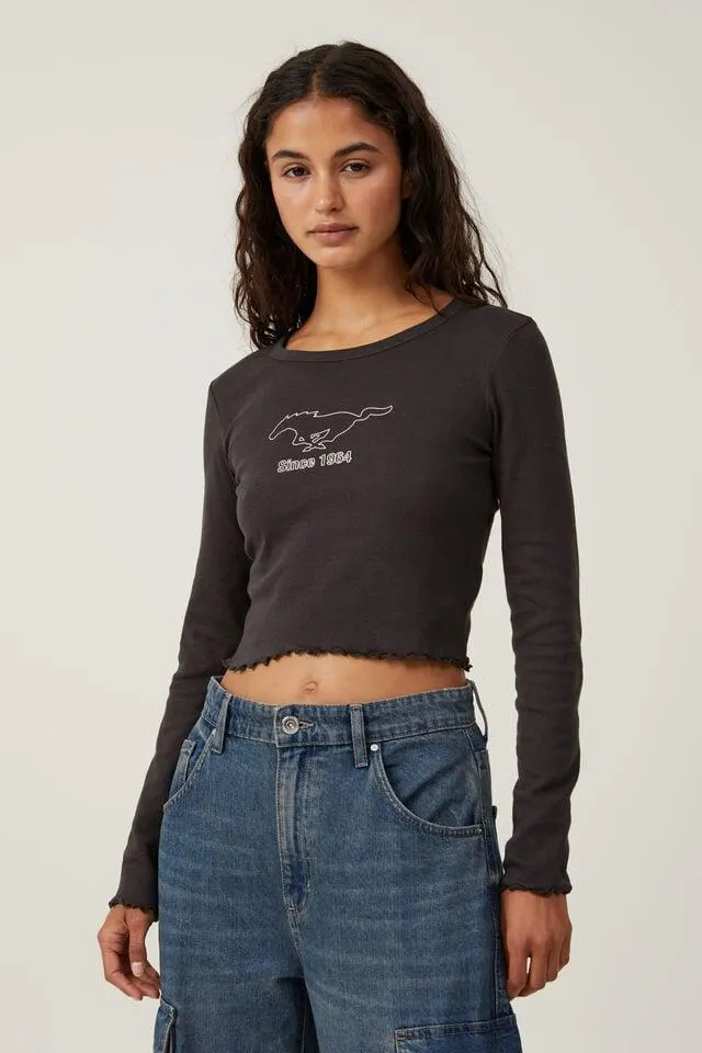 Long Sleeve Lettuce Rib Ford Tee