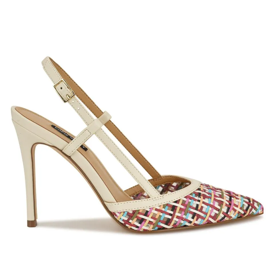 Floree Woven Slingback Pumps