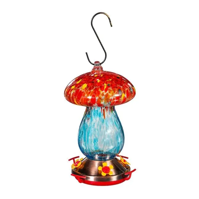 Evergreen Glass Hanging Hummingbird Hummingbird feeder - 24-oz