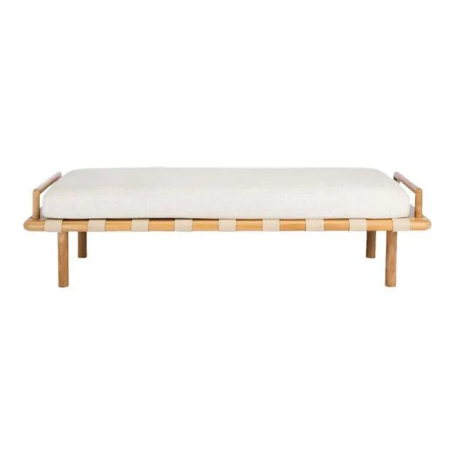 Constantine Teak Bench - Natural/White