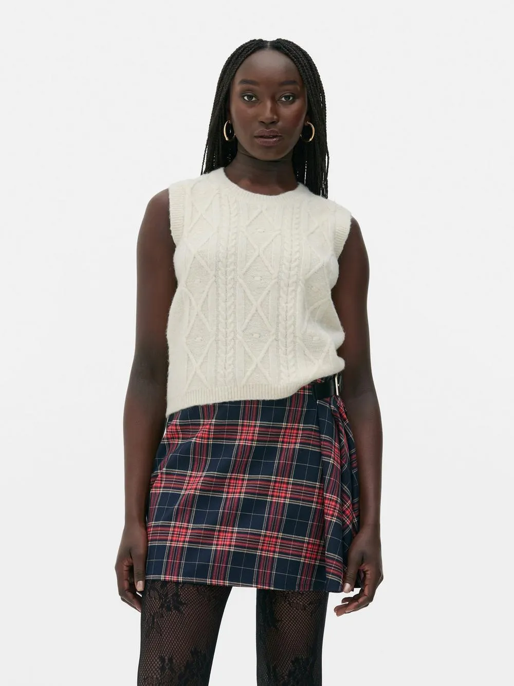 Rita Ora Cable Sweater Vest