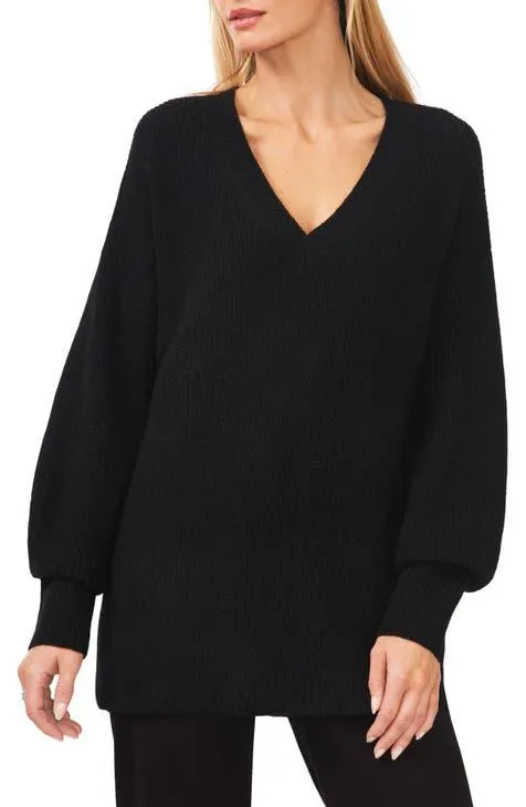 V-Neck Tunic Sweater