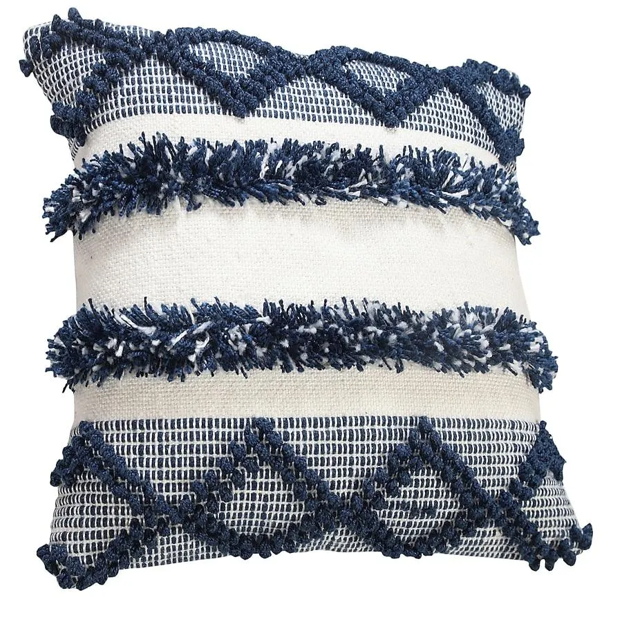 LR Home Homestead 20-in x 20-in Navy/Blue/White Square Indoor Decorative Pillow