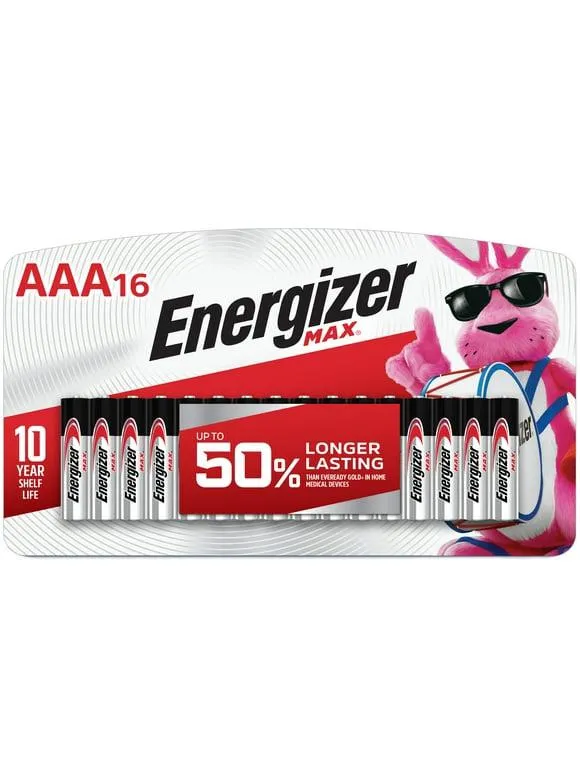 Energizer MAX AAA Batteries (16 Pack), Triple A Alkaline Batteries