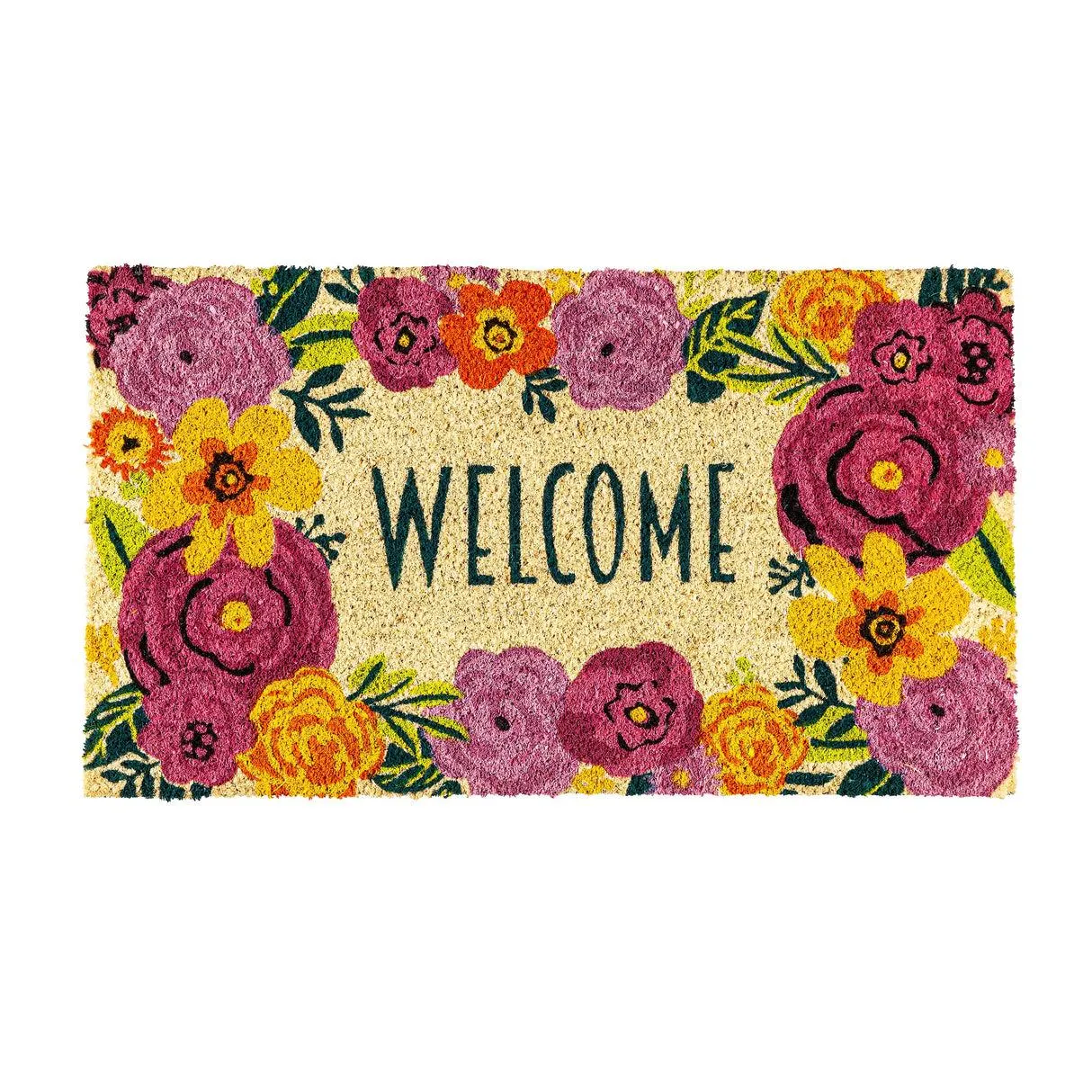Flower Garden Coir Mat