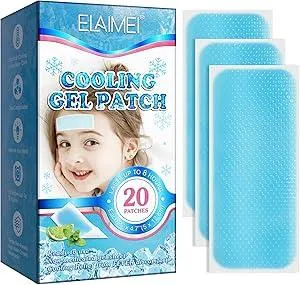 20 Sheets Fever Patches for Kids - Hot Weather Cooling Gel Patches for Adults - Headache Patches - Forehead Fever Cool Pads