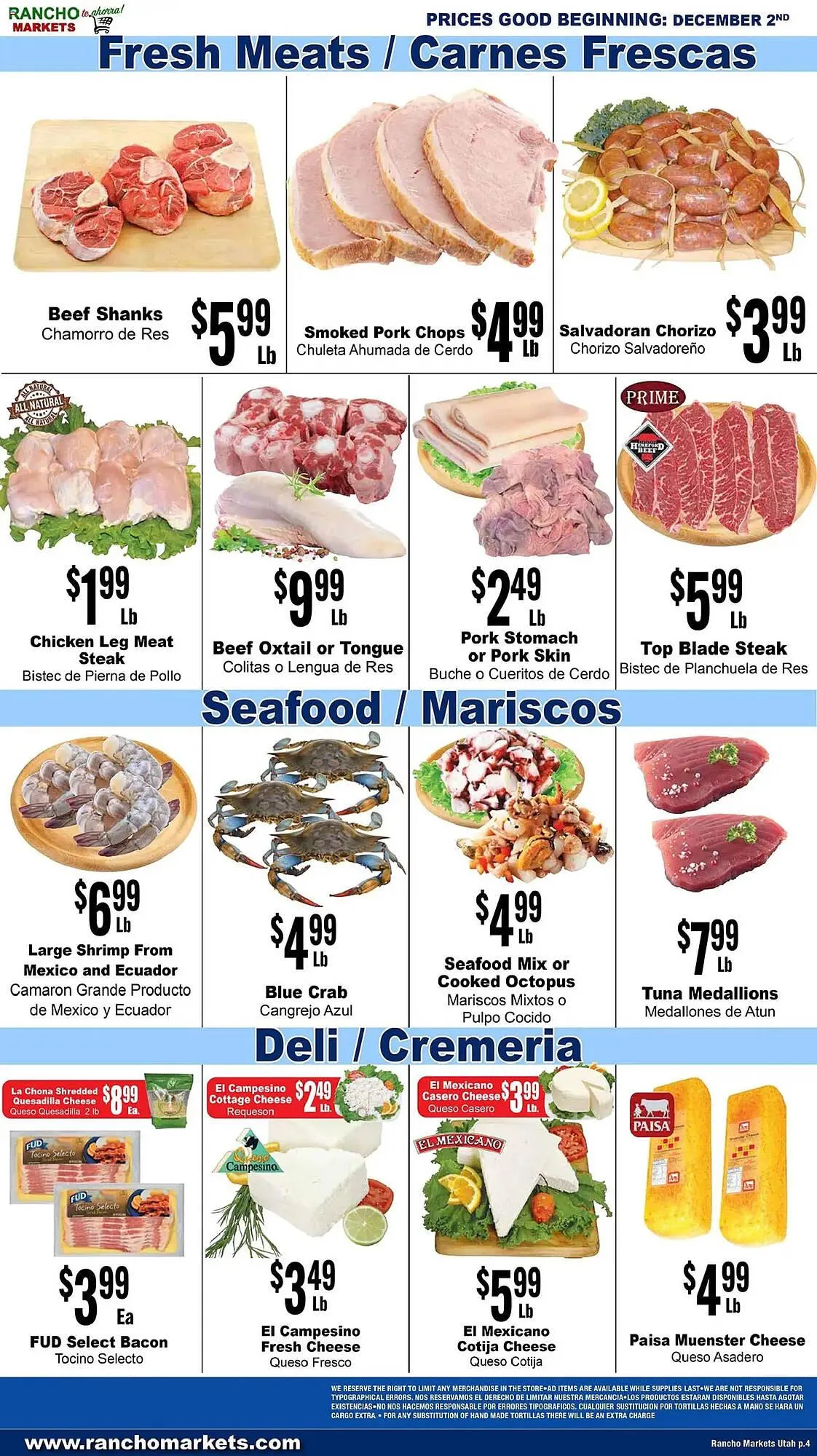 Weekly ad Rancho Markets weekly ad from December 2 to December 9 2025 - Page 4