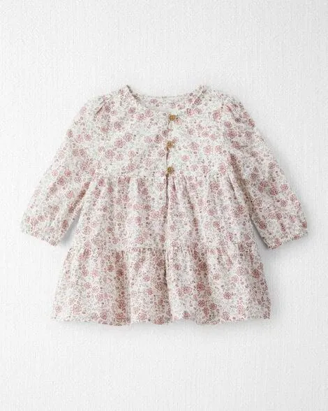 Baby Girl Organic Cotton Dress in Prairie Blossom Print