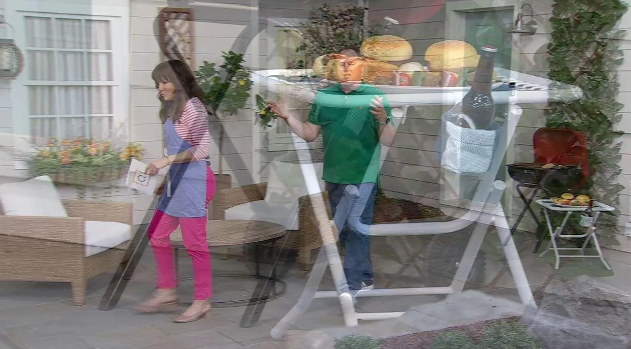 Bliss Hammocks Foldable Sling Side Table with Cup Holders