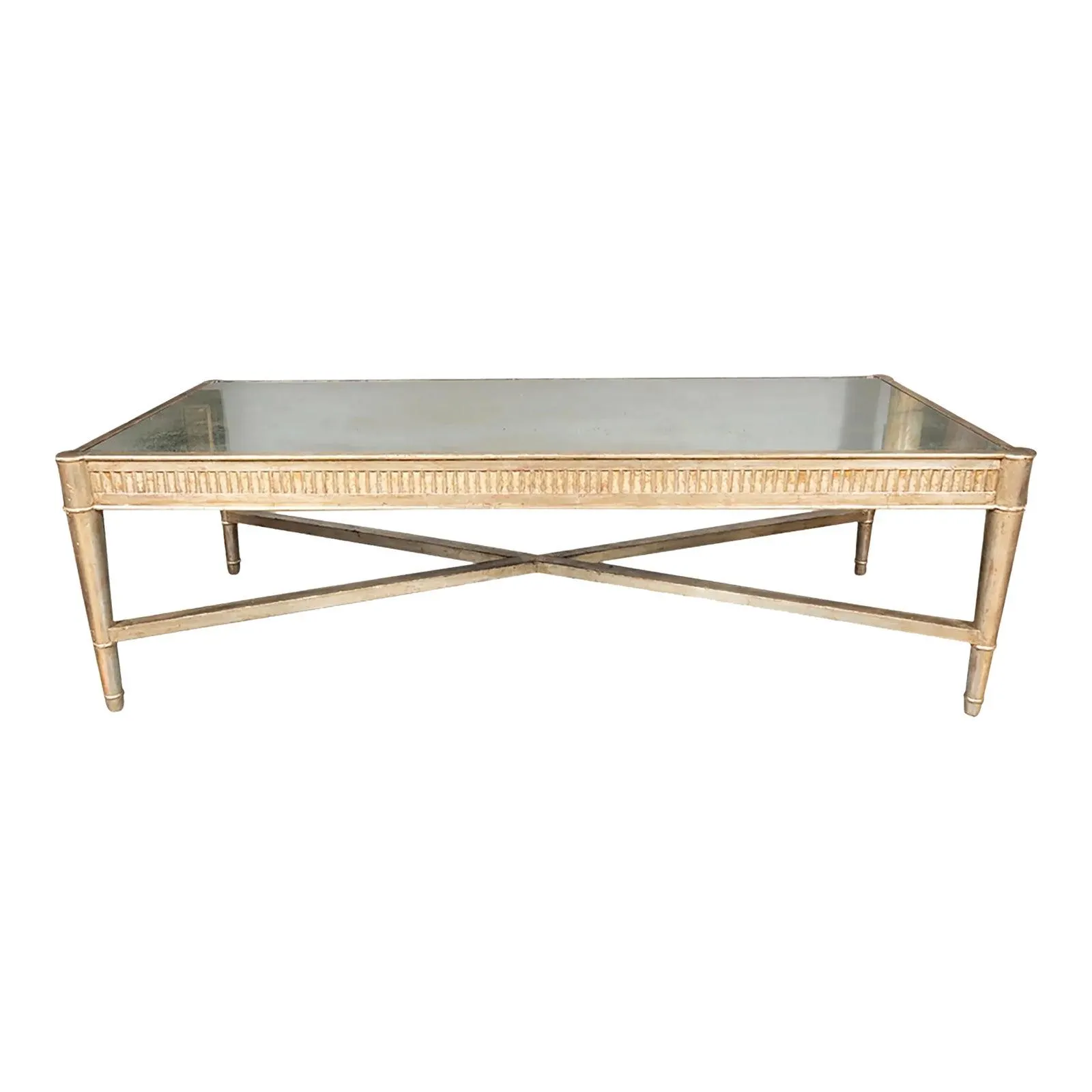Mid Century Silver Leaf Coffee Table