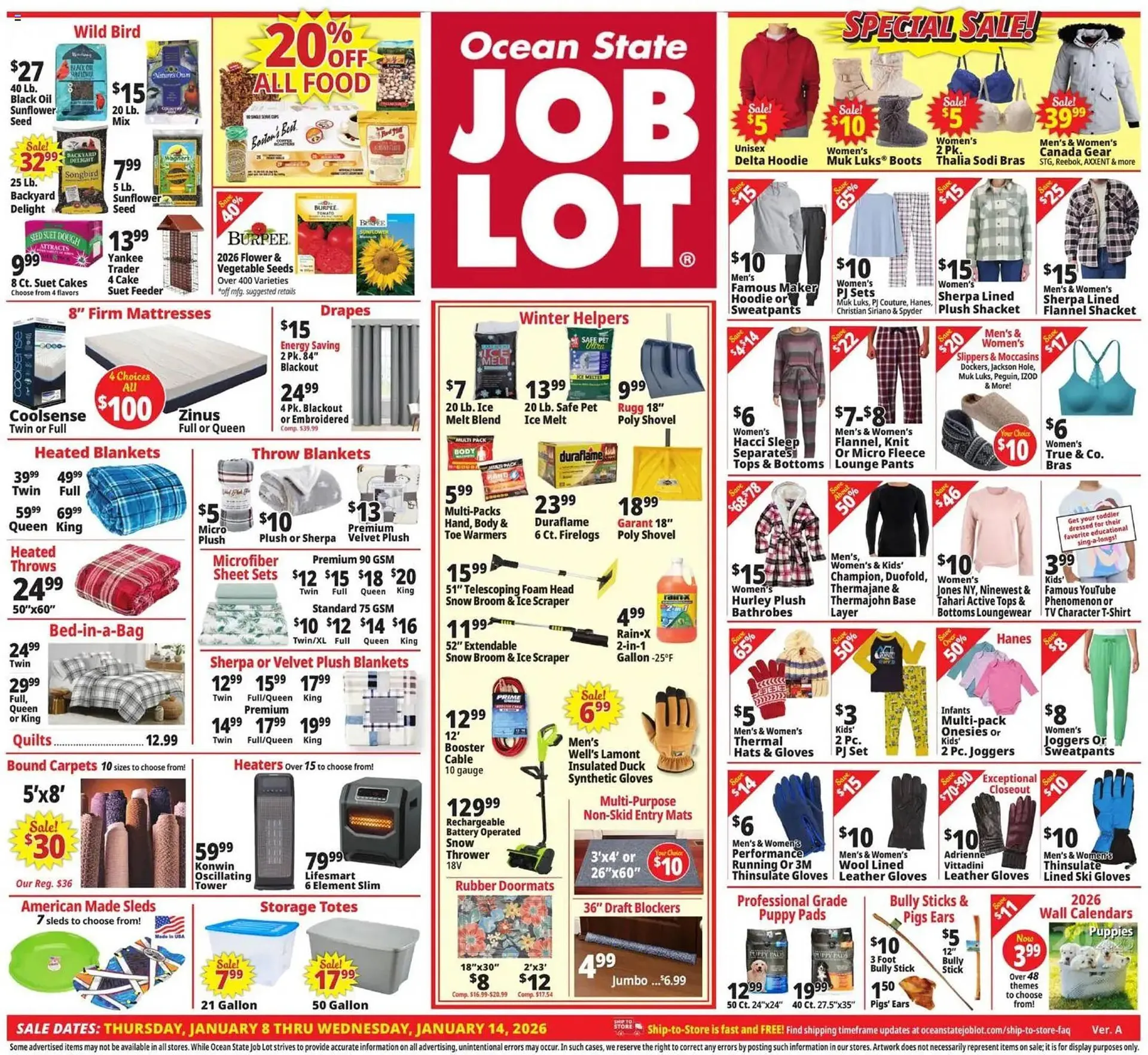 Weekly ad Ocean State Job Lot flyer from January 8 to January 14 2026 - Page 1