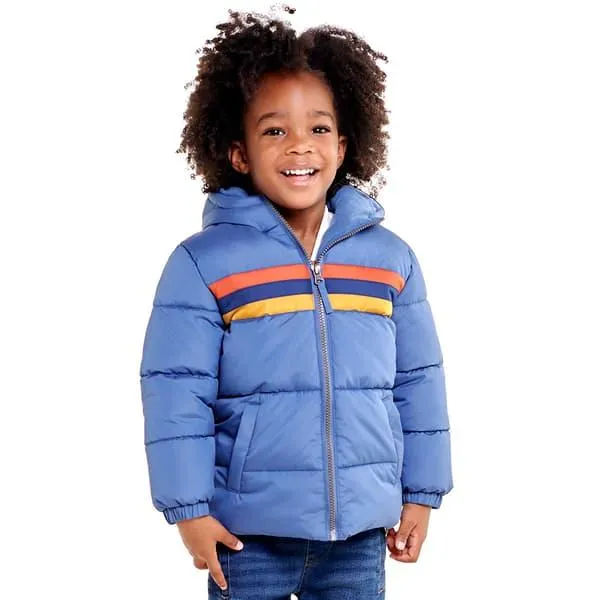 Toddler Boy iXtreme Chest Stripe Water Resistant Puffer Jacket