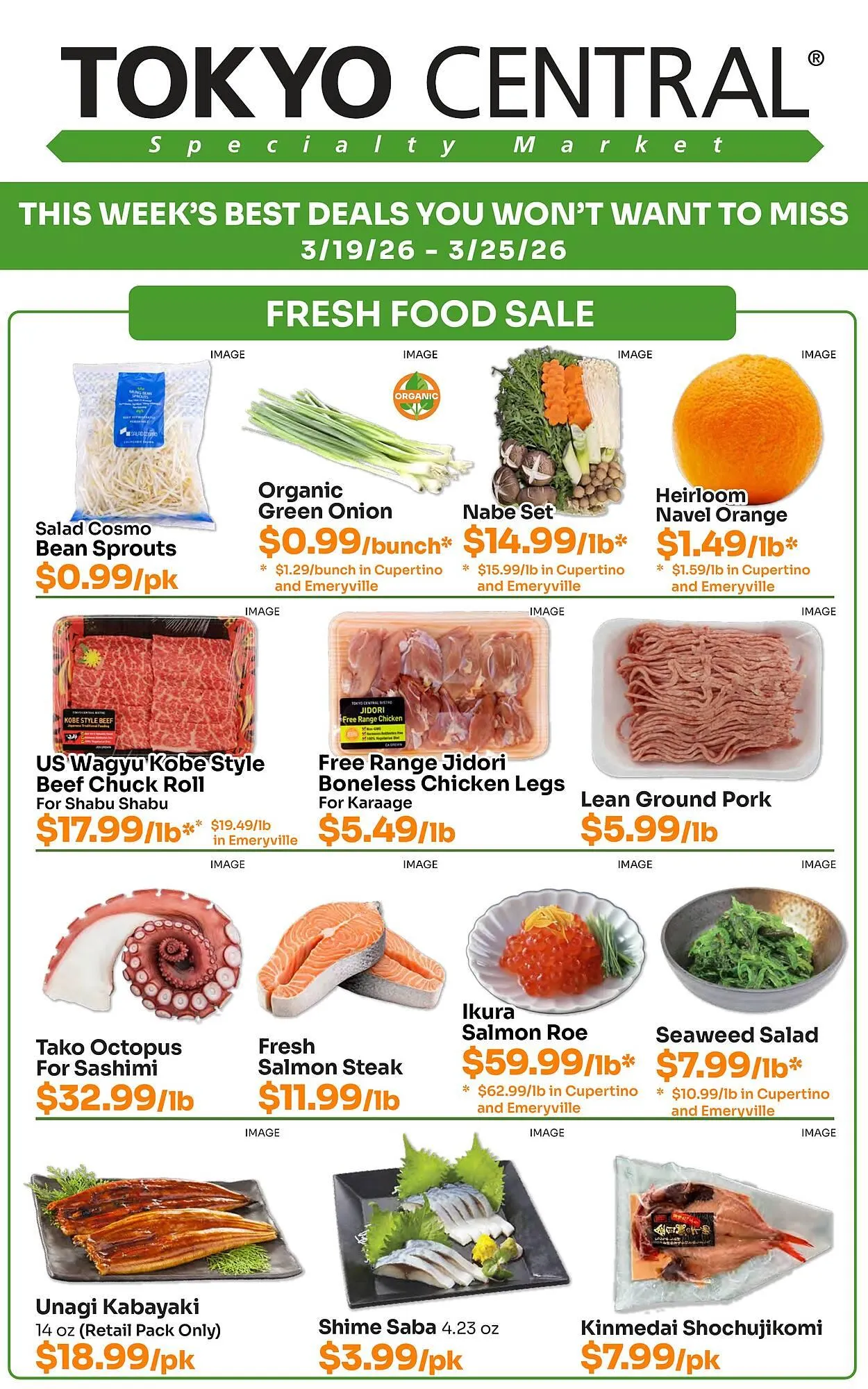 Weekly ad Tokyo Central Specialty Market weekly ad from March 19 to March 25 2026 - Page 1