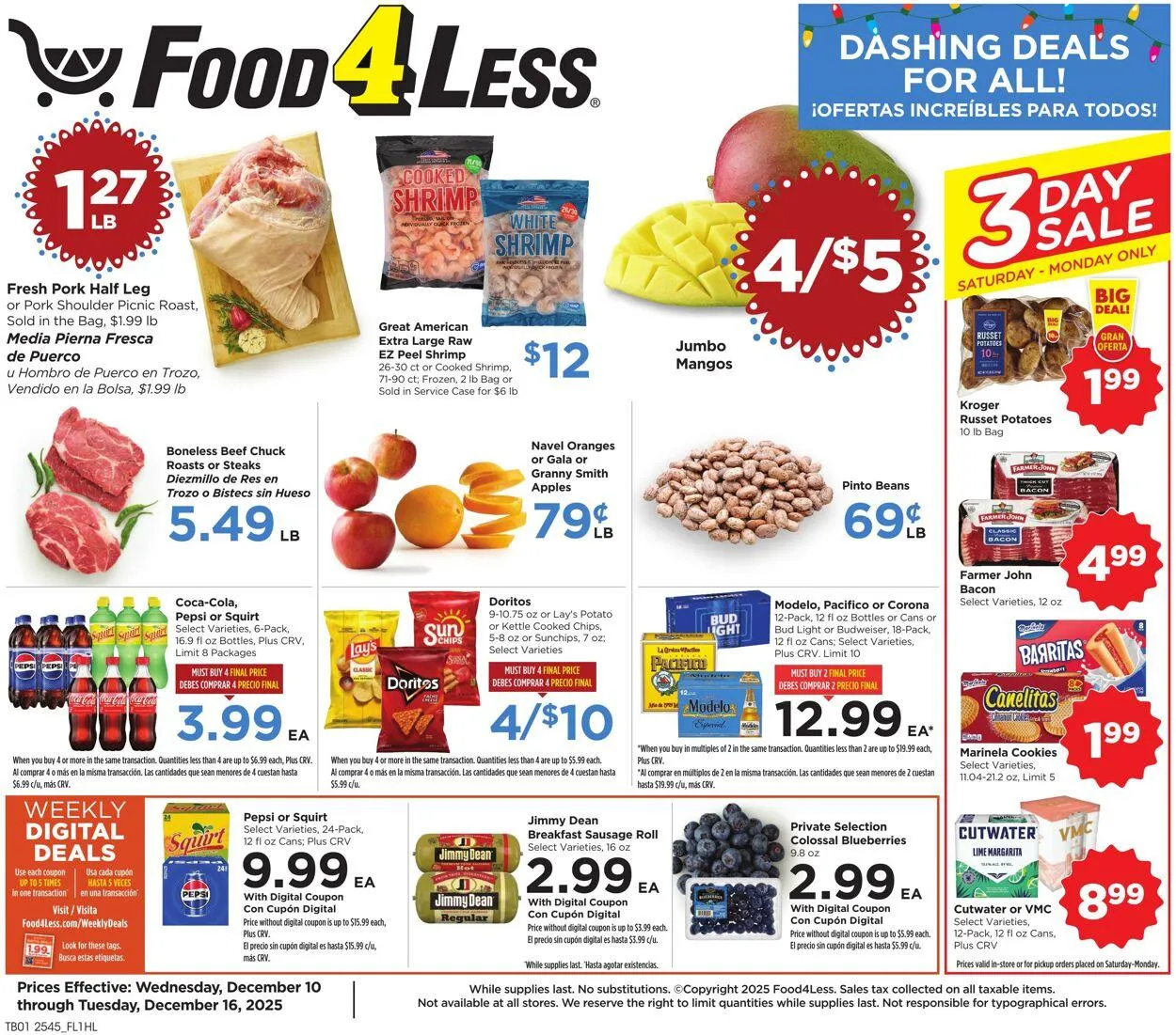 Weekly ad Food 4 Less from December 10 to December 16 2025 - Page 1
